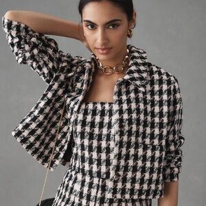 Hutch Cropped Tweed Blazer Size S